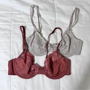 Set of 2 Lace Bralettes 34B